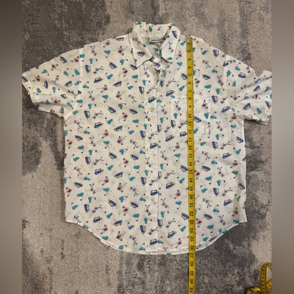 Men's Cabin Creek Golf  Patterned Short Sleeve Shirt - Picture 6 of 6